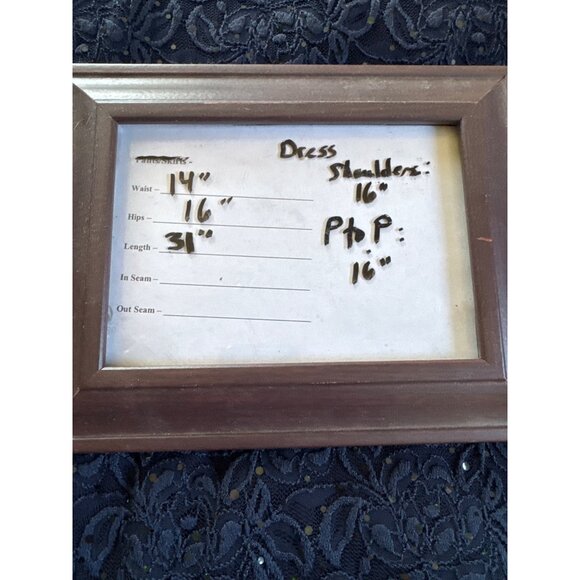 INC Navy Blue Lace Sleeveless Party Dress Size 4 Rhinestones Back Zipper Closure - Picture 5 of 14